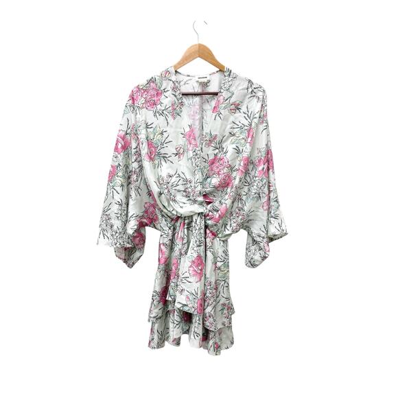 Zadig & Voltaire Ruffle Silk Mini Dress Roses Print Women’s Size XS‎ - Picture 3 of 9